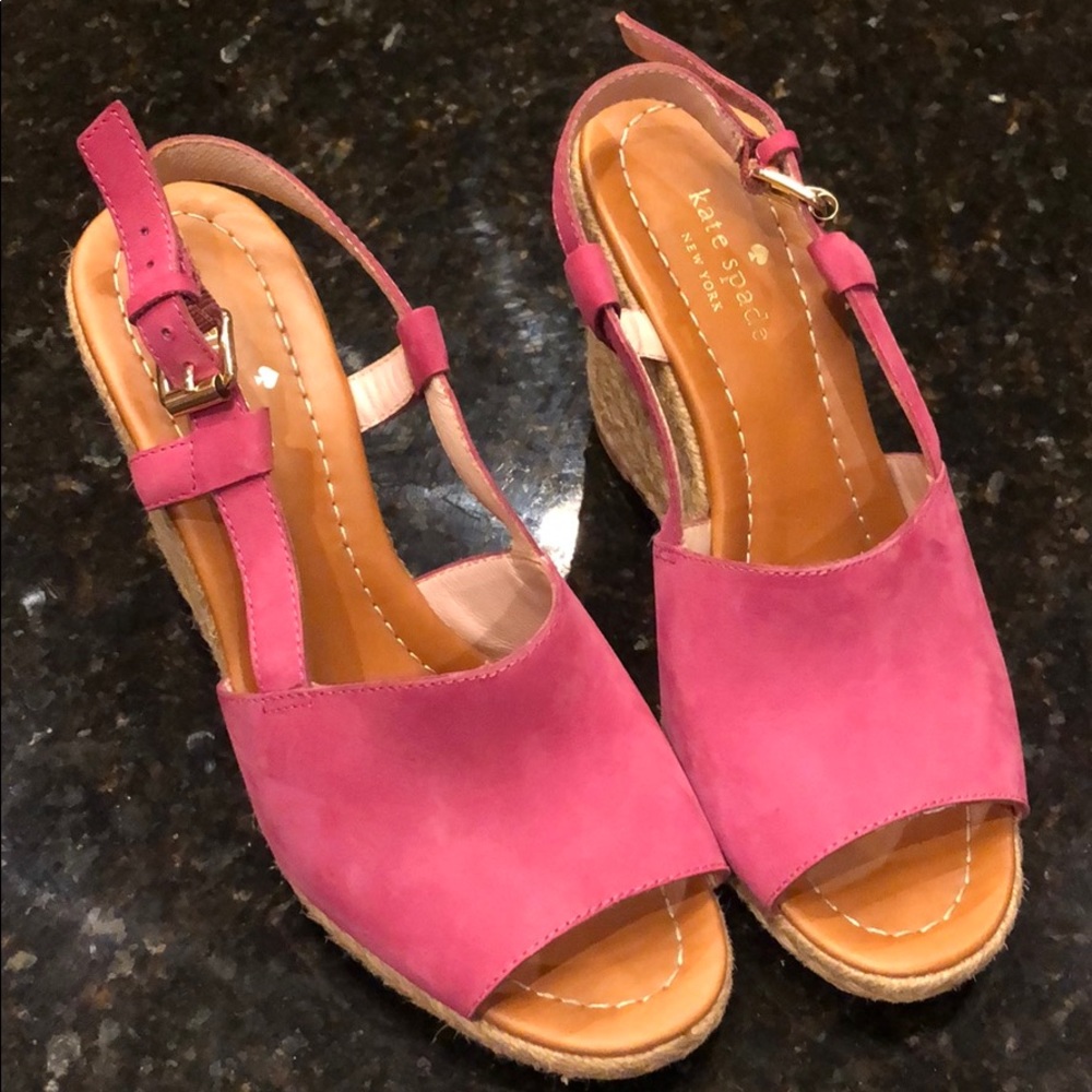 Hot Pink Kate Spade Wedges - size 8